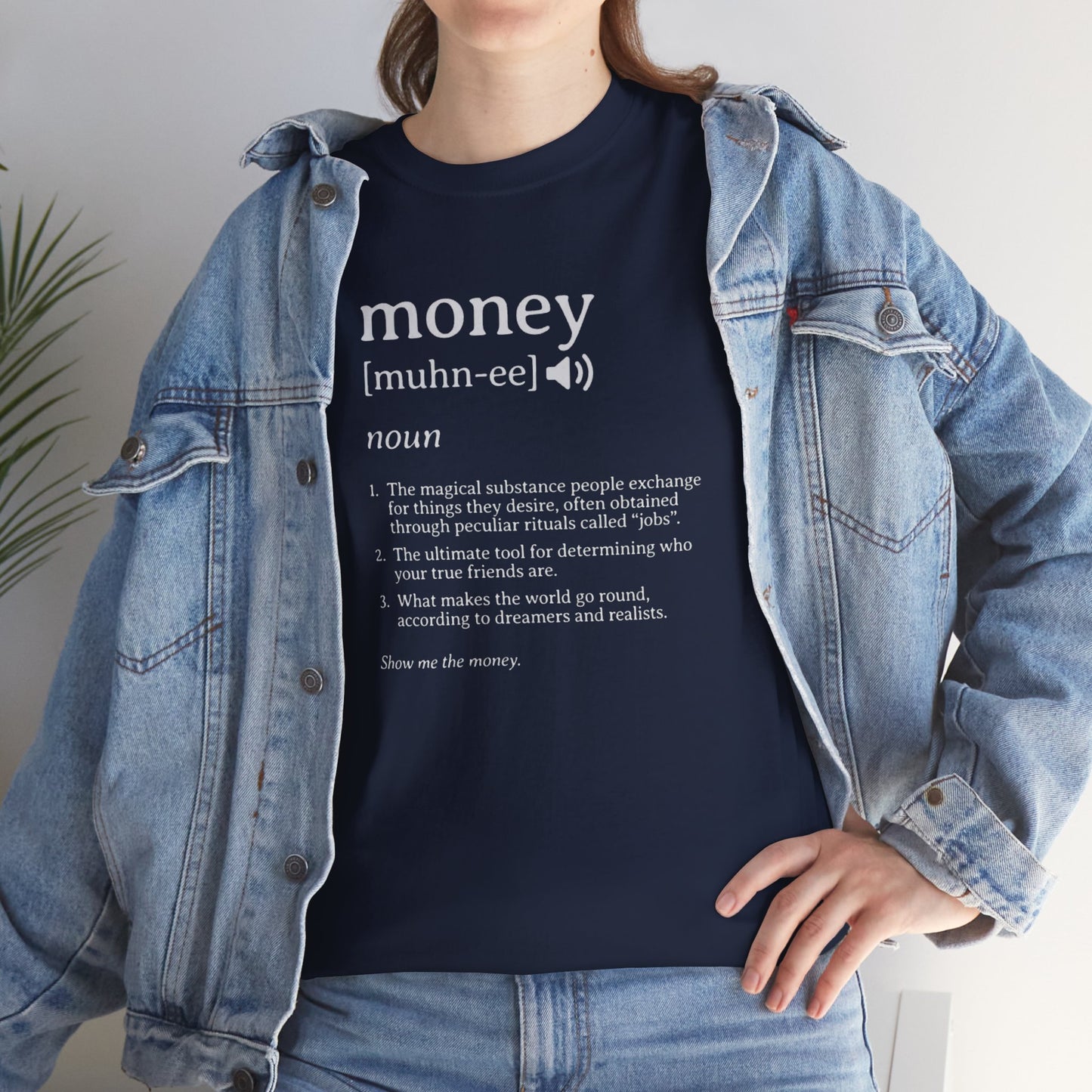Money Definition Unisex Heavy Cotton Tee, Casual Wear, Gift for Financial Enthusiasts, Educational Tee, Everyday Style, Unique Quotes