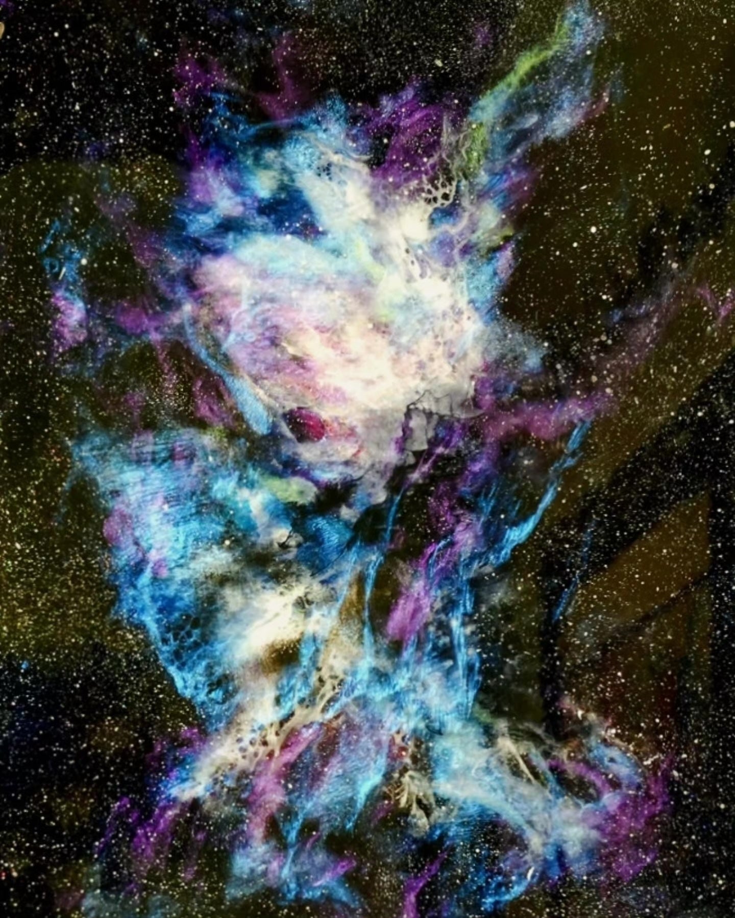 A Piece of Galaxy | Mixed Media Resin Artwork | Original Painting