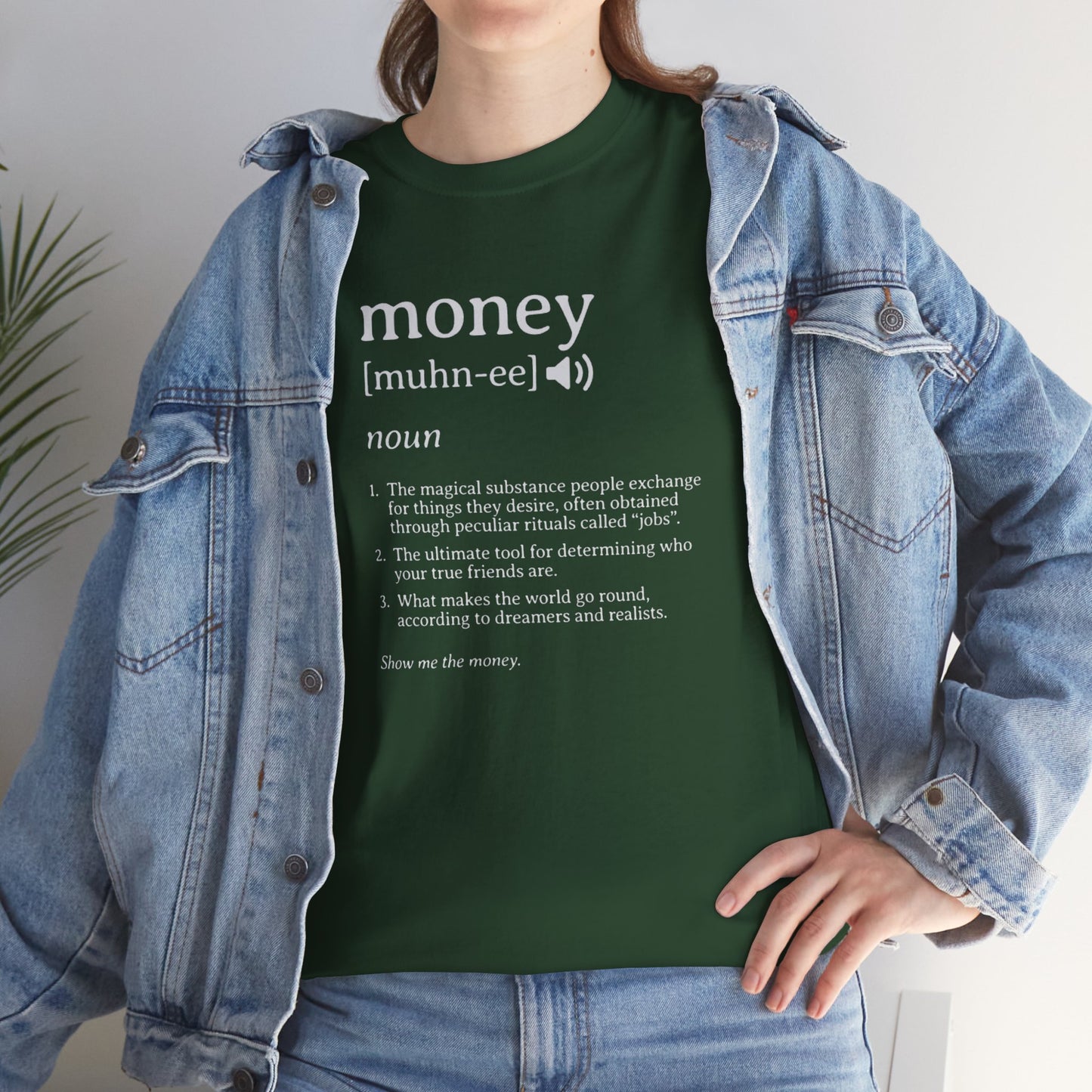Money Definition Unisex Heavy Cotton Tee, Casual Wear, Gift for Financial Enthusiasts, Educational Tee, Everyday Style, Unique Quotes