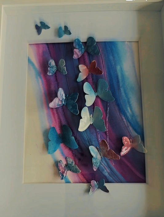 Mixed Media Butterflies Painting - The Long Becoming III