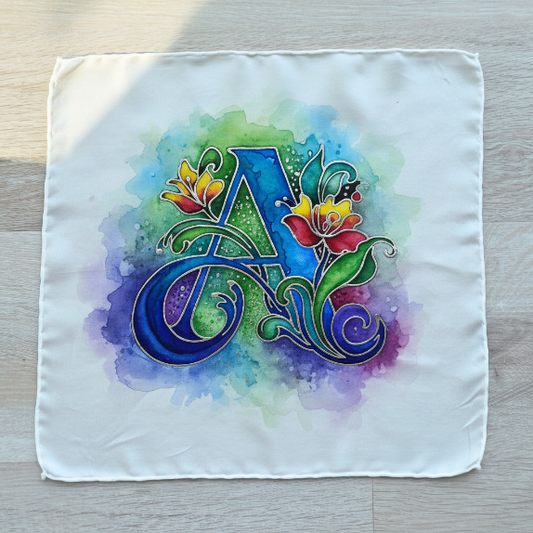 Personalized Hand-Painted Silk Monogram Art (Made to Order)