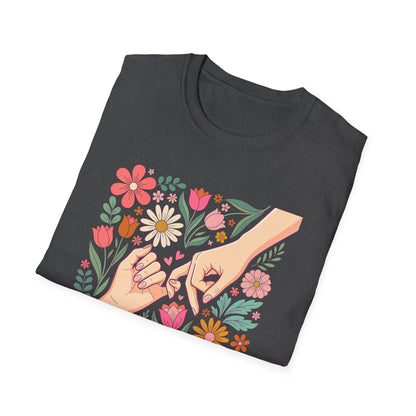 Personalized Floral Pinky Promise Tee| Gift for Moms or Best Friends