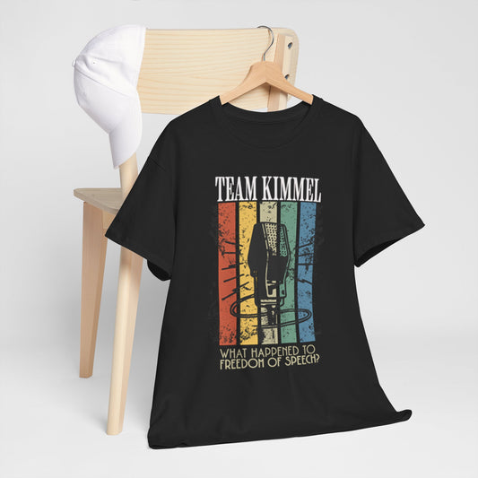 Team Kimmel Freedom of Speech Tee - Unisex Heavy Cotton Shirt, Gift for Fans, Comedy Apparel, Statement T-Shirt, Casual Wear