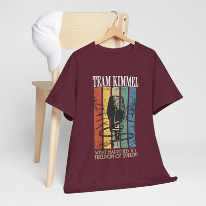 Team Kimmel Freedom of Speech Tee - Unisex Heavy Cotton Shirt, Gift for Fans, Comedy Apparel, Statement T-Shirt, Casual Wear