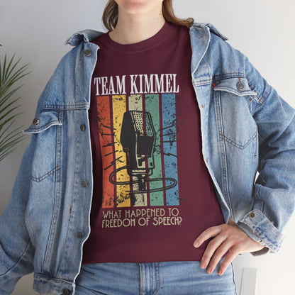 Team Kimmel Freedom of Speech Tee - Unisex Heavy Cotton Shirt, Gift for Fans, Comedy Apparel, Statement T-Shirt, Casual Wear