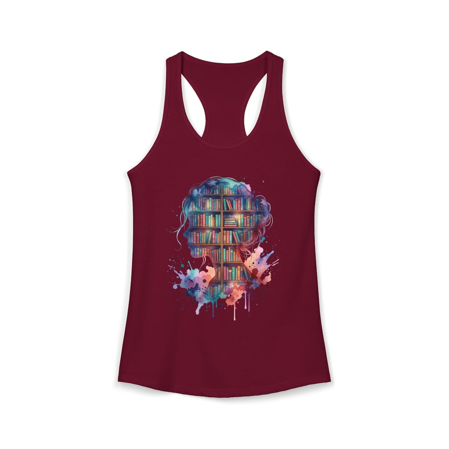 Book Lover Floral Racerback Tank