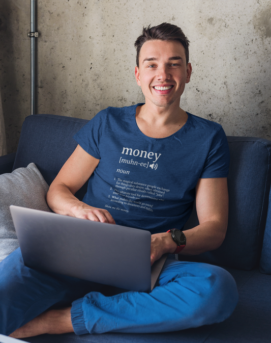 Money Definition Unisex Heavy Cotton Tee, Casual Wear, Gift for Financial Enthusiasts, Educational Tee, Everyday Style, Unique Quotes