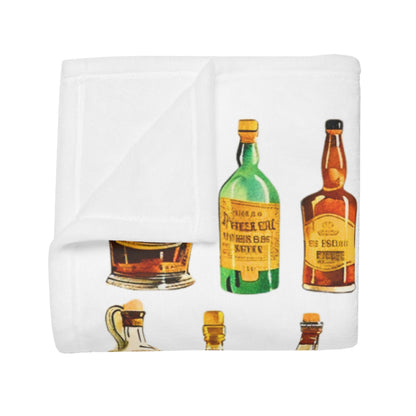 Personalized Blanket for Lovers  Lovers Bottle Pattern Plush Fleece Blanket