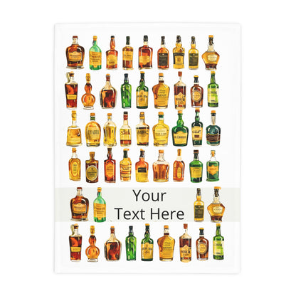 Personalized Blanket for Lovers  Lovers Bottle Pattern Plush Fleece Blanket