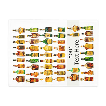 Personalized Blanket for Lovers  Lovers Bottle Pattern Plush Fleece Blanket