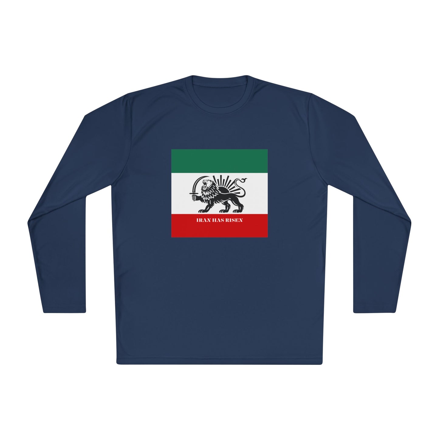 IRAN protests, Iran movement, Support People. of Iran Lion and Sun flag tee Long Sleeve Shirt | Persian Lion emblem, green white red stripes