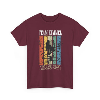 Team Kimmel Freedom of Speech Tee - Unisex Heavy Cotton Shirt, Gift for Fans, Comedy Apparel, Statement T-Shirt, Casual Wear