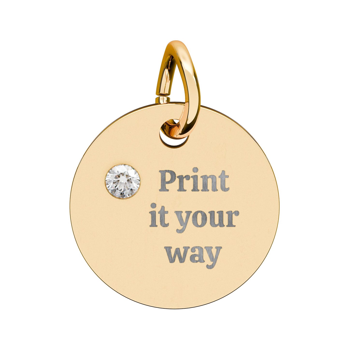 Engravable Birthstone Circle Charm