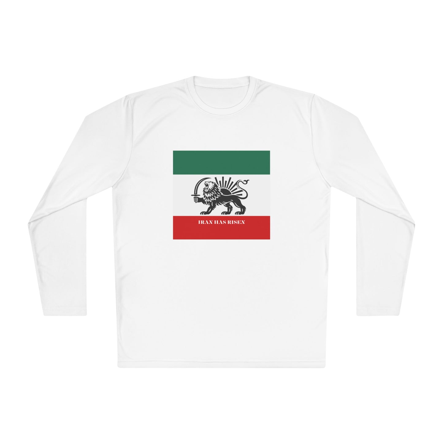 IRAN protests, Iran movement, Support People. of Iran Lion and Sun flag tee Long Sleeve Shirt | Persian Lion emblem, green white red stripes