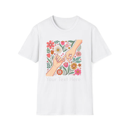 Personalized Floral Pinky Promise Tee| Gift for Moms or Best Friends