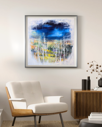 Between Night and Memory Original Abstract Landscape Painting