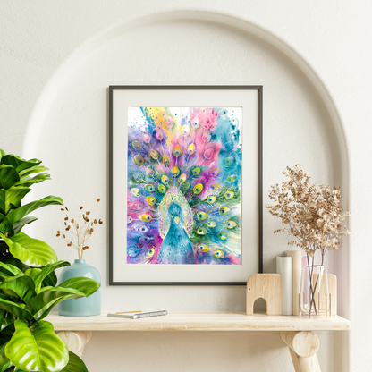 Print - A Peacock's Palette -  Print on Arches Paper