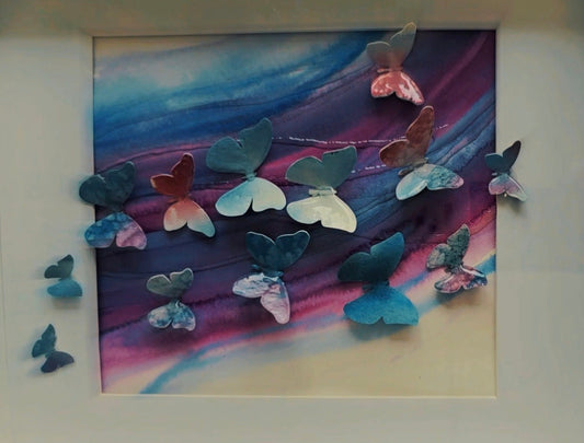 Mixed Media Butterflies Painting - The Long Becoming III
