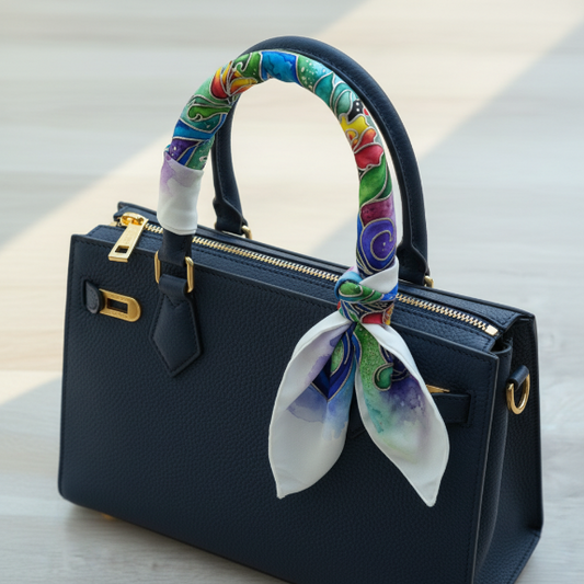 Personalized Hand-Painted Silk Monogram Art (Made to Order)