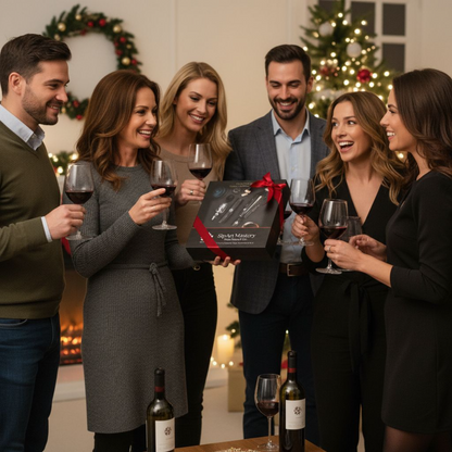 Customized Wine Opener Gift Set with Personalized Wine Charms , Electric Wine Opener, Aerator & Stopper Trio in Gift Box