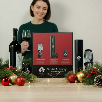 Customized Wine Opener Gift Set with Personalized Wine Charms , Electric Wine Opener, Aerator & Stopper Trio in Gift Box