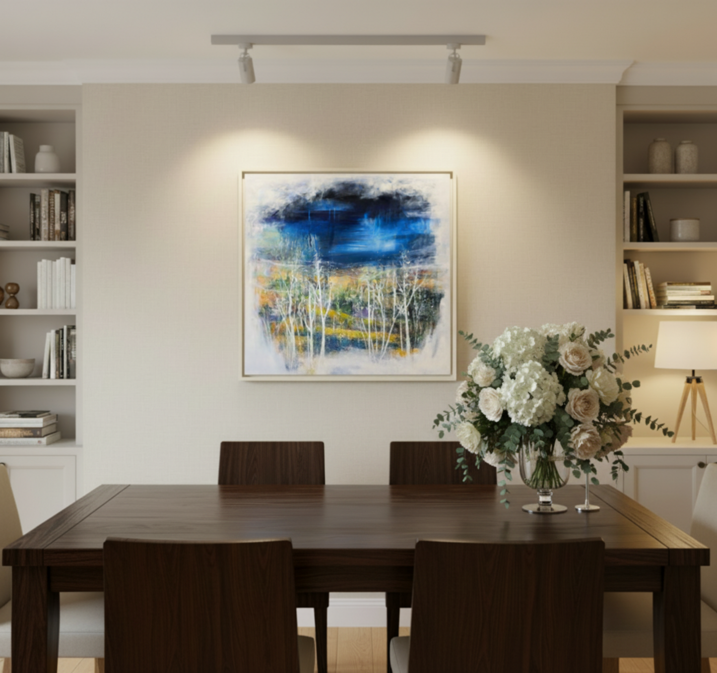 Between Night and Memory Original Abstract Landscape Painting