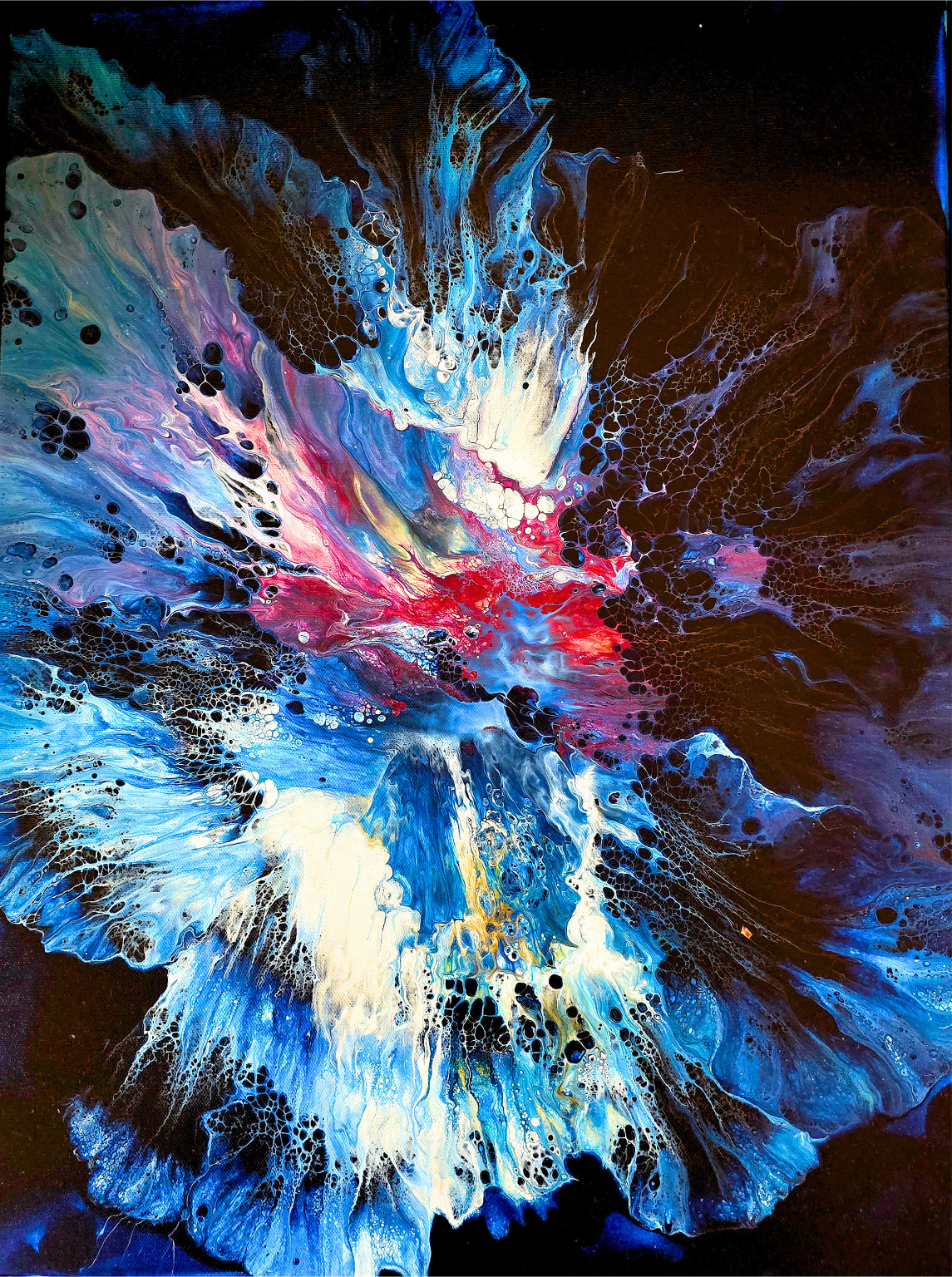 A Piece of Galaxy III | Mixed Media Pour Painting Artwork | Original Painting