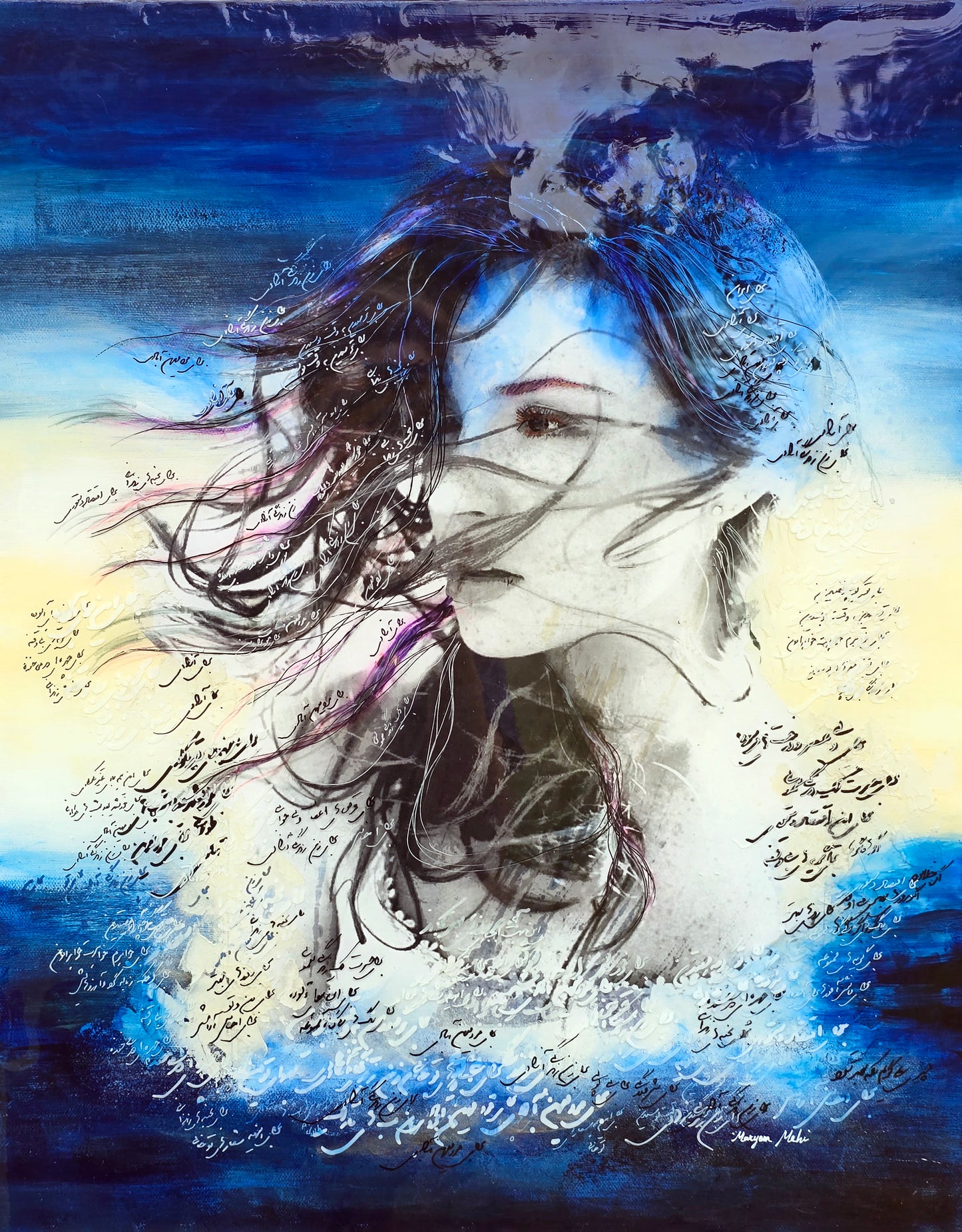 Women Life Freedom - Original Mixed Media Painting